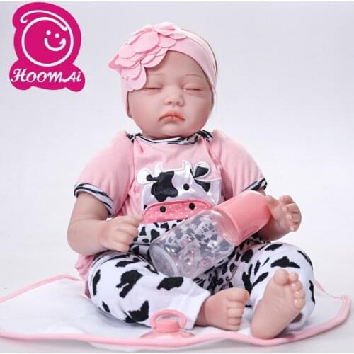 22 Inch Doll Reborn Babies Doll for Girls 55 CM Realistic Soft Silicone Alive Reborn Baby Doll for Kids Toy
