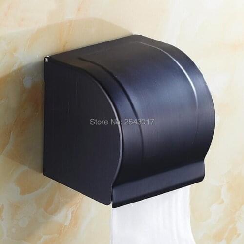 Antique Black Oil Rubber Bronze Toilet Roll Paper Holder European Classic Bathroom Tissue Box Waterproof Wall Mount ZR2327