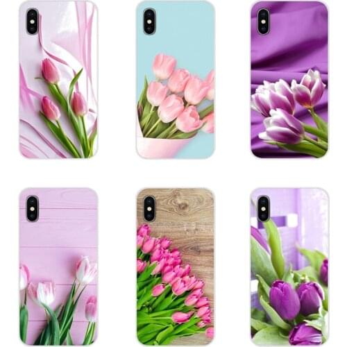Pink Tulips flower For Motorola Moto X4 E4 E5 G5 G5S G6 Z Z2 Z3 G G2 G3 C Play Plus Accessories Phone Cases Covers
