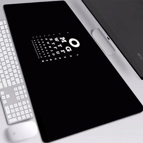 Black Simple Letter Mouse Pad Extended Large Desk Mat High-end Rubber Gaming Mouse Pad Notebook Game Accessories for Pad Mouse