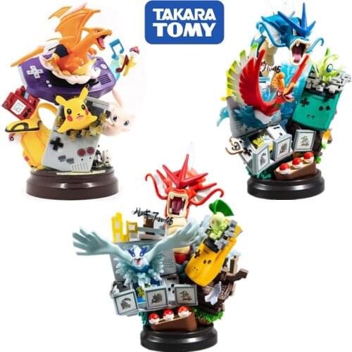 20CM POKEMON Gyarados Charizard Action Anime Figure Pikachu Game Console Cosplay Set one piece model collect Toy For Kids Gift