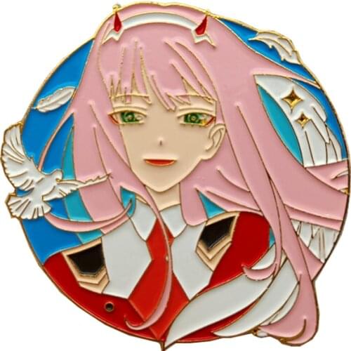 PF1195 Japanese Anime DARLING in the FRANXX Manga Enamel Pin Badge Cartoons Collar Lapel Pin for backpacks Decoration Jewelry