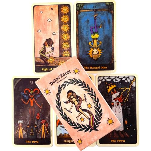 2021 High Quality Special Style Classics New Arrive Delos Tarot Cards Popular Style Oracle Cards Tarot Cards with Guide Book