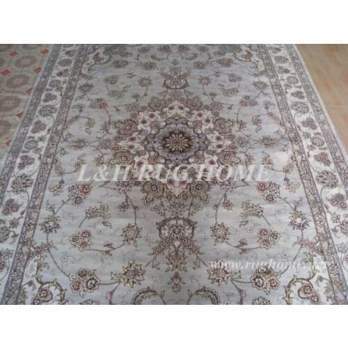 Free shipping 6'X9' 160 Line Wool and silk Oriental Persian carpet handmade rug