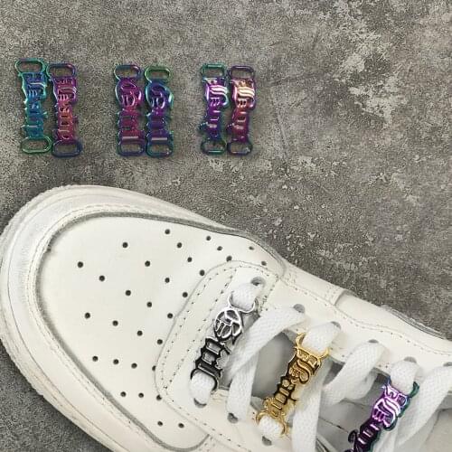Baby Girl AF Shoelace Buckle Metal Shoelace Shoe Chamr Accessories Metal Shoelace Lock DIY Sports Shoe Kit Metal Shoelace Buckle