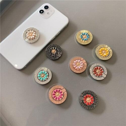 Fashion Daisy Phone Holder for Women Girl Grip Stand for IPhone Samsung Huawei Smart Phone Stand Holder Finger Ring Griptok