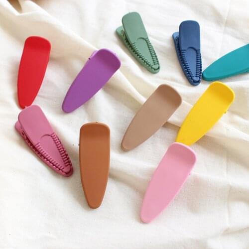 New 1PC Women Fashion Cute candy color colored matte duckbill hair clip Solid Barrettes Headbands Girls Headwear Hair Accessorie