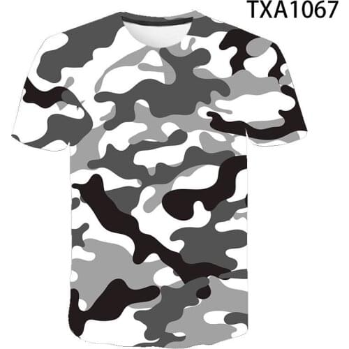 2020 New Summer Camouflage 3D T shirt Men Women Children Casual Fashion Streetwear Boy Girl Kids Printed T-shirt Cool Tops Tee