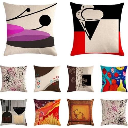 New Abstract Modern Art Decorative Pillowcase Keith Graffiti Print Cushion Cover Livingroom Decor Sofa Seat Throw Pillows TX17