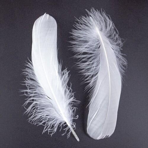 Wholesale 50-200 Natural Goose Feathers 15-20CM/6-8 inch White Plumes DIY Craft Jewelry Decorative Accessories