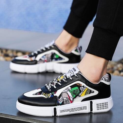 Autumn Shoes Man Leather PU Mens Sneakers Mens Sport Shoes Running Man Sports Shoes Men Black Trainers Fitness Runners GMA-0968