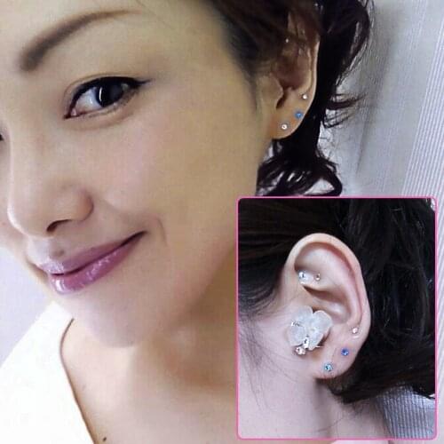 Transparent tape auricular point hypoallergenic pressure crystal magnetic beads ear acupoint stickers ear bean massage seeds