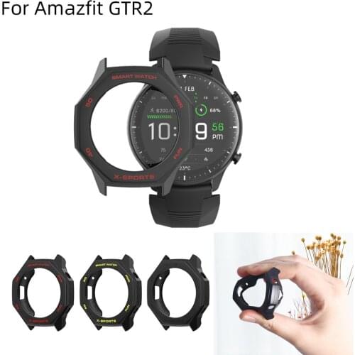 Sikai Silicone Soft Case Watch Cover Screen Protector for Huami Amazfit GTR 2 2e Protective Case Shell