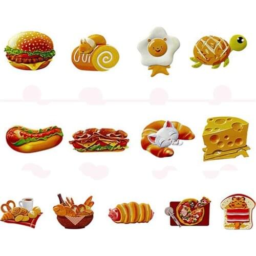 Funny Refrigerator Magnets 3D Resin Simulation Food Fridge Magnets for Whiteboards Maps Notes Calendar Home Decoration Gift