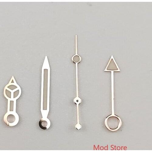 Rose Gold/Silver Watch Hands For Mingzhu DG3804 Mov't GMT MASTER II Style Watch Mod Parts Super Blue Luminous Four Hands