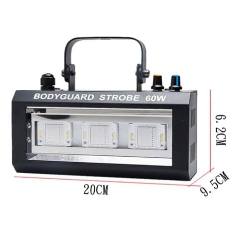 Free Shipping New Arrived LED 60W Strobe Light Support White And RGB Color With Sound Control For Disco Dj Pub Party Wedding