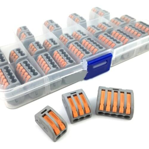 30 pcs Universal Compact Wire Wiring Connector 2 3 5 pin Conductor Terminal Block automotive connectors terminals