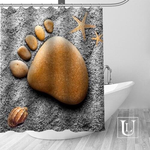 Custom foot Curtain Fabric Modern Shower Curtain bathroom beautiful Curtains Bath decor Polyester Cloth Waterproof