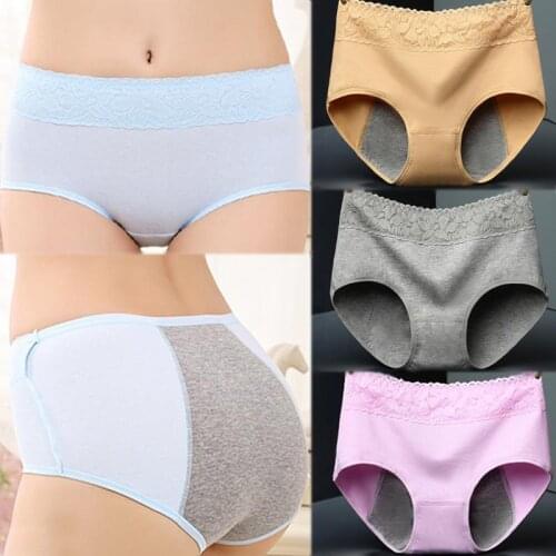 Female Physiological Pants Leak Proof Menstrual Women Underwear Period Panties Cotton Health Seamless Briefs In the waist Warm