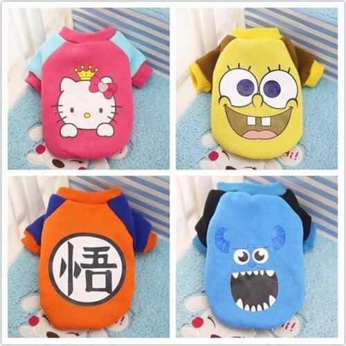 Winter Warm Pet Dog Clothes Vest Soft Cotton Dog Coat Jacket Cute Cartoon Clothing Costume For Small Puppy Dogs Chihuahua XS-XXL