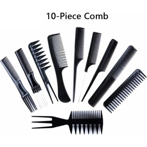 10pcs/Set Professional Anti-static Hair Combs Set Salon Barber Hair Cutting Combs Pro Hairdressing Hairbrush Hair Styling Tools