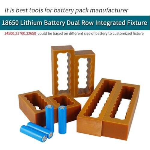 18650 Battery Fixture Single Row Fixed Double Sided Spot Welding Lithium Battery Pack Weld Fixture Batteries Fixed Holder