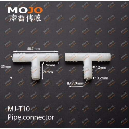 2020 Free shipping!! MJ-T10 10mm PP Tee type pipe connector (100pcs/lots)