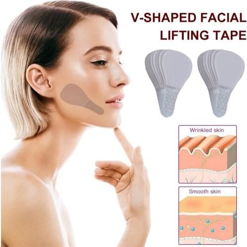 40 Pcs/Set Women Makeup Invisible V-Line V Face Shape Stickers Slimming Tools Lines Neck Chin V Shaper Lifting Tapes Thin Face