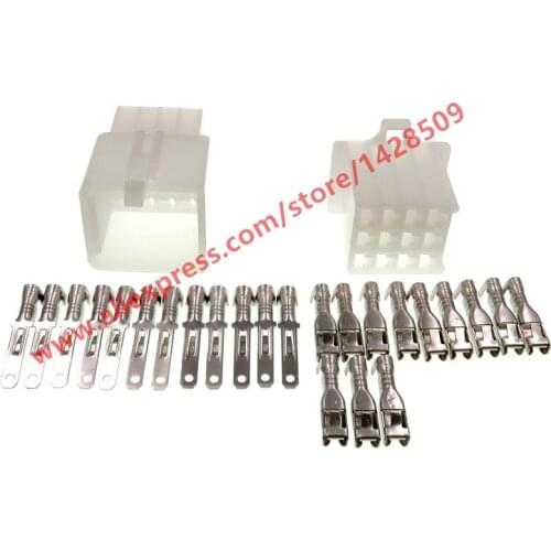 5 Sets 12 Pin Female Male Wiring Harness Automotive Connector With Terminals For Auto Motorcycle