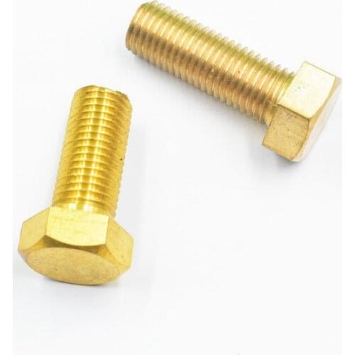 5pcs M8 brass hex screw bolts home decoration bolts screws 30mm-45mm length
