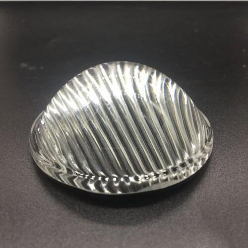 5pcs 51mm Striped Convex Glass Led Lens for Led Spotlight Car Light Flashlight