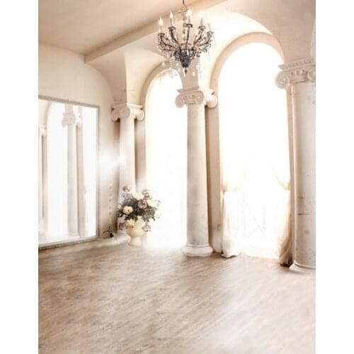 5x7ft Vintage Room Pillar Flowers Photography Backdrops Photo Props Studio Background