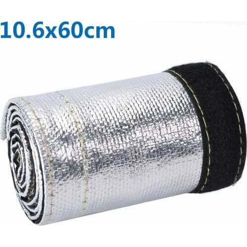 60X10.6cm Metallic Heat Shield Sleeves Car Thermal Insulated Wire Hose Cover Wrap Loom Tube Auto Accessories