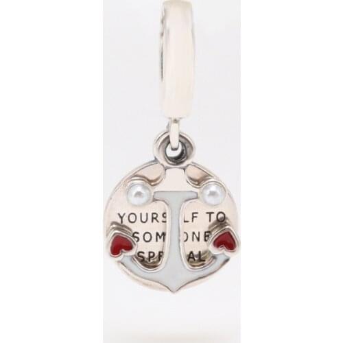 Authentic 925 Sterling Silver Charm New Creative Dream Boat Anchor Pendant Fit Pandora Women Bracelet & Necklace Diy Jewelry