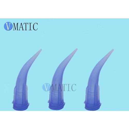 Free Shipping 100pcs 22G Blue Color TT Tapered Bend Glue Dispensing Plastic Needle Tips