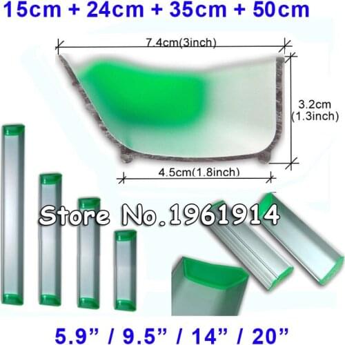 Free Shipping Cost Fee15cm/24cm/35cm/50cm Four Pieces Emulsion Scoop Coater Screen Printing