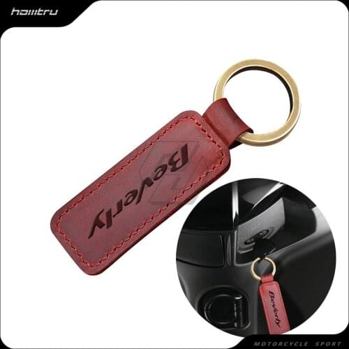 Motorcycle Keychain Motocross Cowhide Key Ring Fits for Piaggio Beverly 300 S Scooter Key