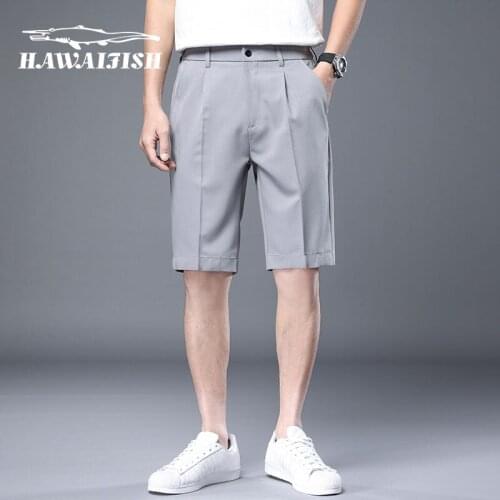 Hawaifish brand mens Suit shorts Korean version trend loose style casual five-point pants summer comfortable high quality short