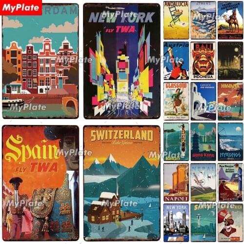 Country Vintage Metal Plaque Sign Bar Home Wall Decor Signs Retro Metal Poster Tin Sign Man Cave Pub Kitchen Plates