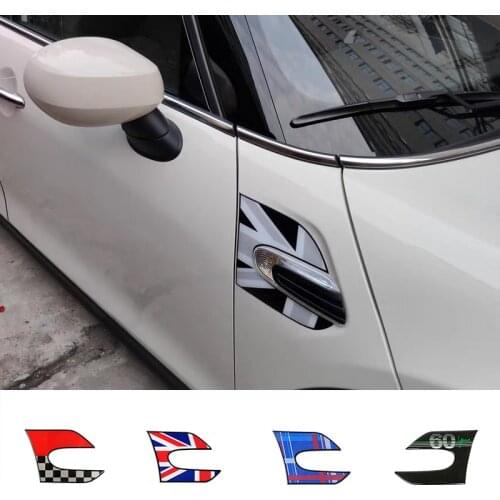 Union Jack Car Fender Epoxy Sticker Side Plate Wing Decals Decor For MINI Cooper One S JCW F55 F56 Car-styling Accessories