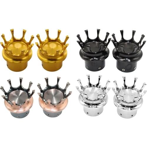 CNC Motorcycle King Crown Style Front Axle Nut Cover for Harley Touring Electra Glide Street Glide