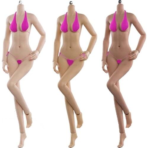 1/6 Medium Breast Doll Young Girl Chest Body 12in Super Flexible Female Seamless Stainless Steel Skeleton Body Action Figure Toy
