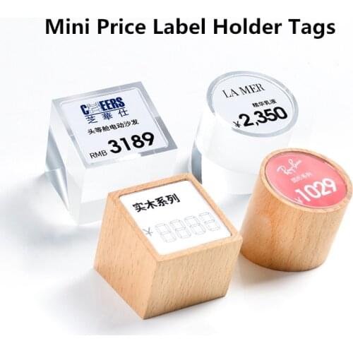 Mini Acrylic Sign Display Holder Price Name Card Tag Label Paper Holder Case Display Stands