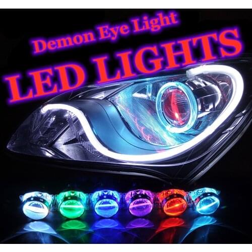 Motorcycles Lights 360 Degree LED Devils Eye Colorful Automobiles Universal Decoration Auto Accessories Waterproof Personalise