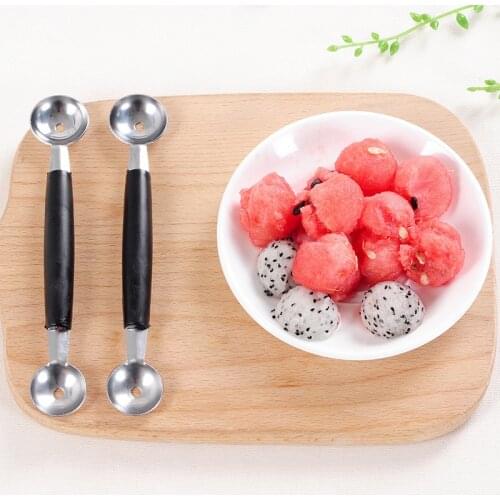 Stainless Steel Melon Baller Both Ends Watermelon Ice Cream Scoops Fruit & Vegetable Tools Kitchen Accessories