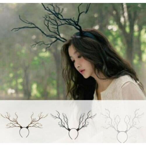 Christmas Antler Headband Hair Hoop Women Cosplay Party Trendy Accessory Hair Hoop Cute Women Hair Accessories Cosplay Xmas 2