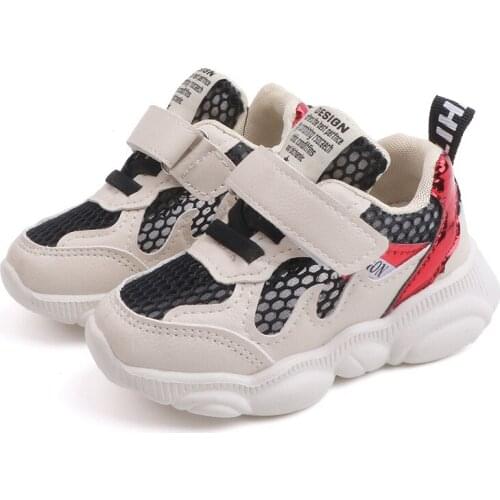 Autumn Kids Shoes Boys Sneakers Breathable Patchwork Hook&Loop Sport Running Children Shoes For Girls Casual Shoes 2020