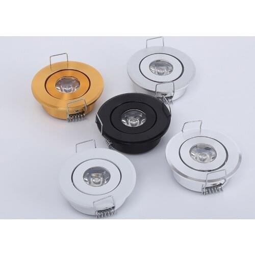 Dimmable 3W Mini Round 3W High Power LED Recessed Ceiling Down Light Lamps LED Downlights for Living Room Cabinet Bedroom