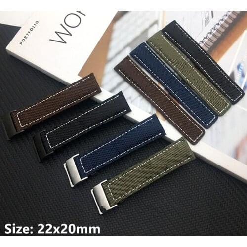 Luxury Brand Nylon fabric Watch Band Watchband For Breitling strap for NAVITIMER WORLD Avenger/navitimer belt 22mm free tools