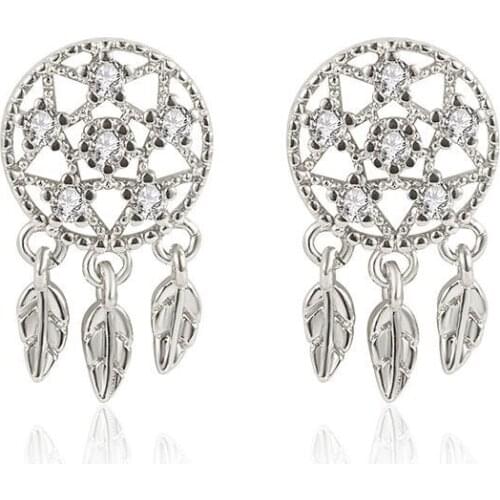 Romantic Girl Drop Earrings for Women 925 Silver Simple Fashionable Wedding Engagement Fine Jewelry Luxury with Box Gifts